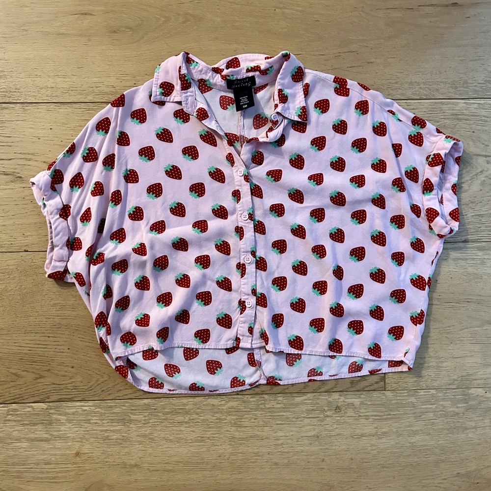 Pink Strawberry Top - Small